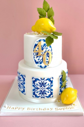 Amalfi Cake with sugarcraft lemons