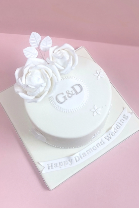 Diamond Wedding Anniversary Cake