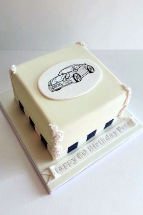Handpainted Car Birthday Cake