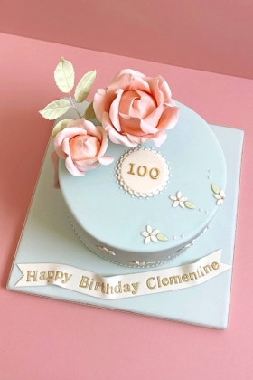 Roses Vintage  Birthday Cake