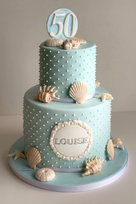 Beach Shell Birthday Cake
