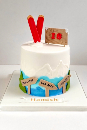 Skiing Cake