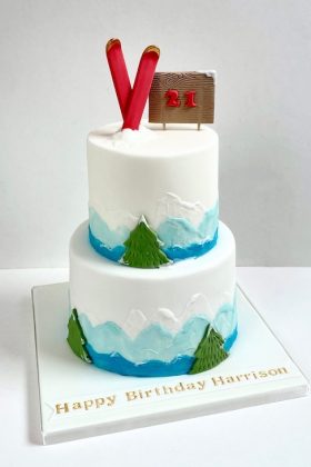 Skiing Cake