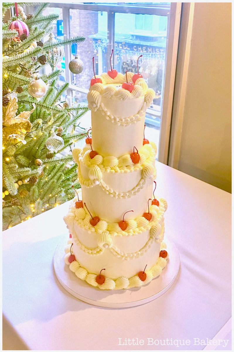 Vintage Buttercream Wedding Cake