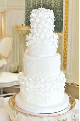 Hydrangea and Pearls Wedding Cake @ Claridges