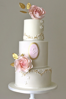 Rose Bloom Wedding Cake