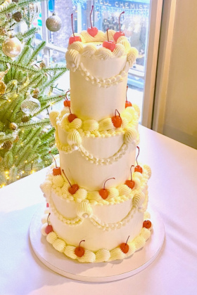 Vintage Buttercream Wedding Cake