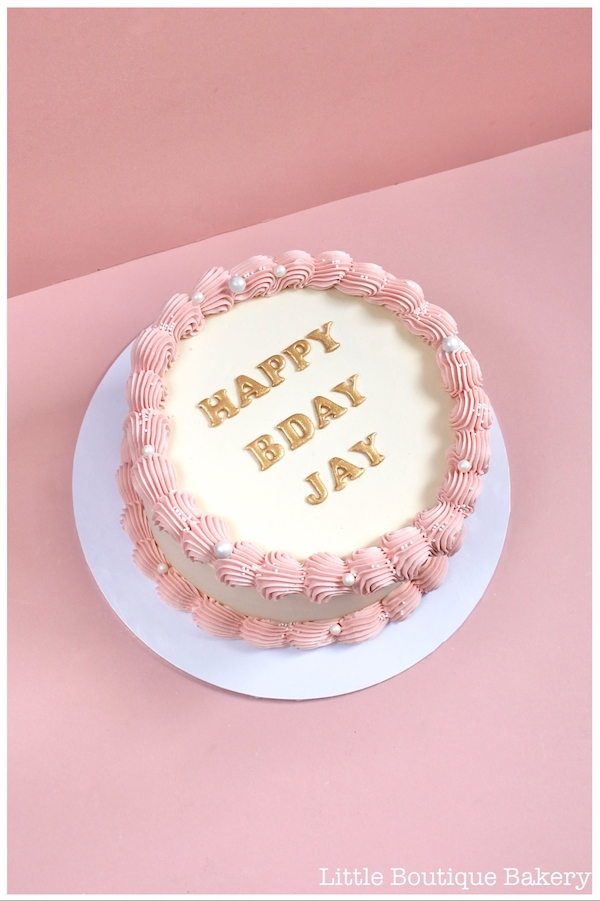 Vintage Buttercream Message Cake