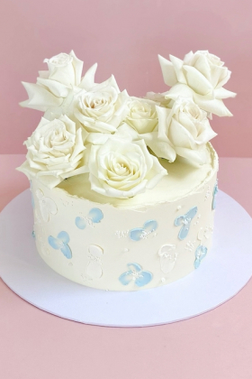 Palette Painted  Rose Cake ~ large