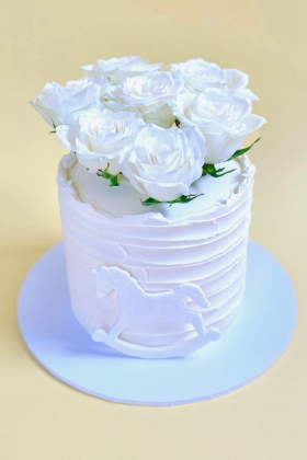 Baby Shower Roses Cake