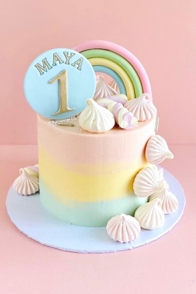 Pastel Rainbow Cake