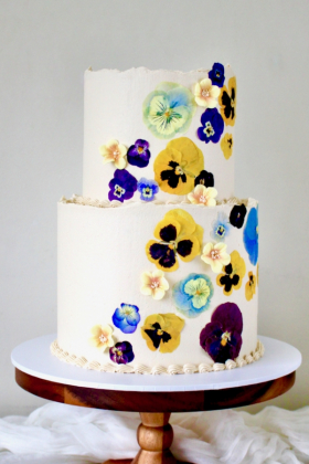 Pressed Edible Flower Cake