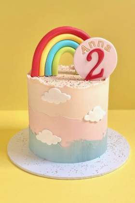 Rainbow Cloud Cake